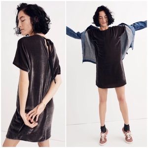 Madewell | Velvet Bow Back Tee Shift Dress